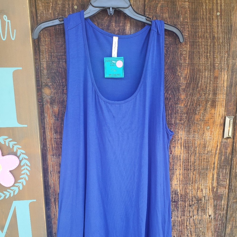 Blue Lace Tunic Top